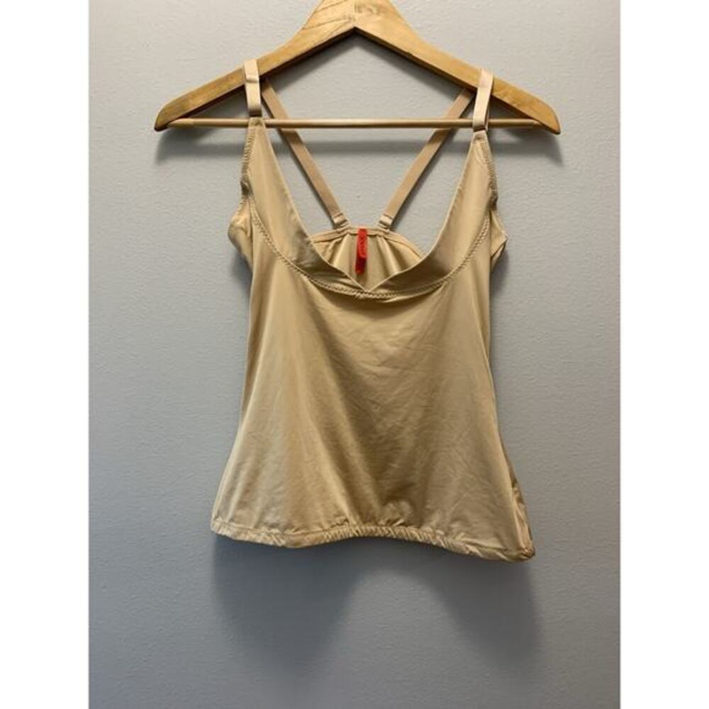 Spanx Open Bust Shapewear Tank Top Nude Beige XL‎ Smoothing Tummy Control Cami